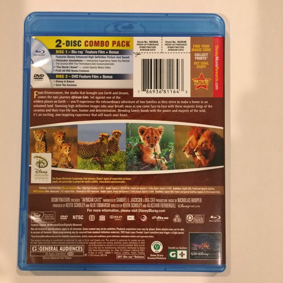 Disney Nature  AFRICAN CATS Blu-Ray & DVD Set - Picture 4 of 5